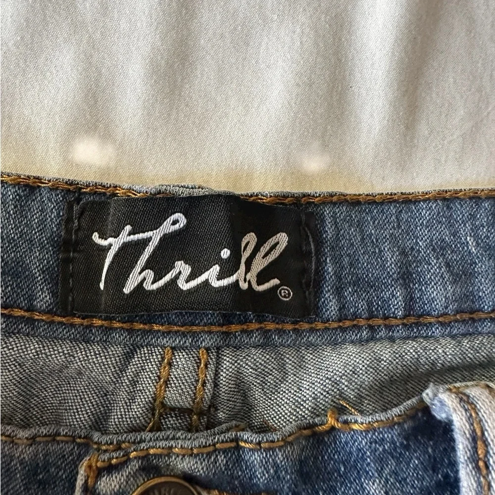 Thrill Blue Denim Skinny Jeans with Artistic Splatter,Streetwear, Biker,Edgy